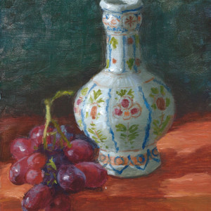 Grapes and Delft by Vicky Gooch