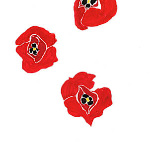 Poppies x 3 (Les trois coquelicots) by René D. Shoemaker