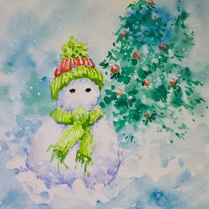 Christmas Snow WC by Linda Eades Blackburn, Image 1.