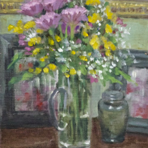 Hall Table Floral by Linda Eades Blackburn