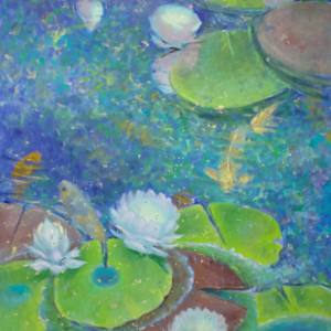 Lunch by the Lily Pads by Linda Eades Blackburn 