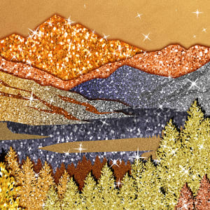 Glitter Rocky Mountains by Julie Lewis 