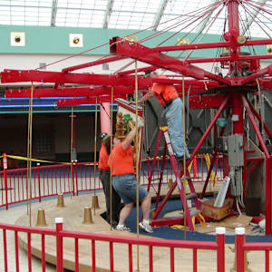 Frank Newton Carousel  Image: Carousel being disassembled prior to moving to Carpenter Park.