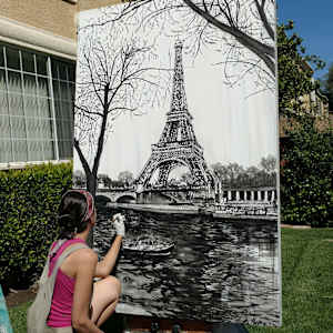 Madame Eiffel à la Seine by Brooke Harker 