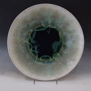 Large Green w/white bowl by Nichole Vikdal