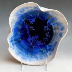 Blue and White Sculpture Plate by Nichole Vikdal 