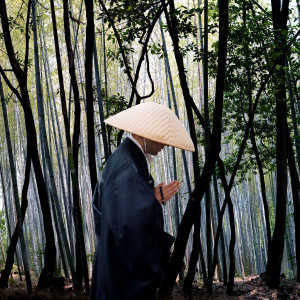 "Bamboo Monk" Kyoto, Japan by Kerry Shaw 