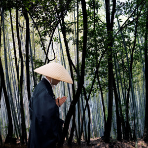 "Bamboo Monk" Kyoto, Japan by Kerry Shaw