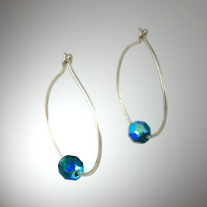 Hoops and Loops Vintage Czech Faceted Firepolish Beads with Aurora Borealis by Patricia C Vener