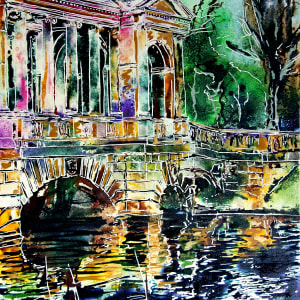 Palladian Bridge at Stowe by Cathy Read