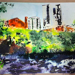 Bridgewater meets Rochdale Canal by Cathy Read 