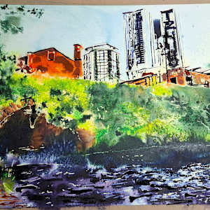 Bridgewater meets Rochdale Canal by Cathy Read 