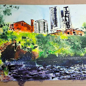 Bridgewater meets Rochdale Canal by Cathy Read 