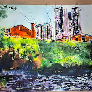 Bridgewater meets Rochdale Canal by Cathy Read 