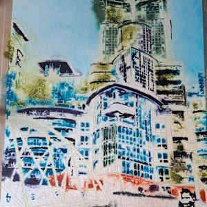 St George Wharf, Riverside Walk by Cathy Read 