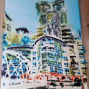 St George Wharf, Riverside Walk by Cathy Read 