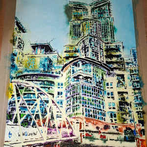 St George Wharf, Riverside Walk by Cathy Read 