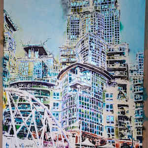 St George Wharf, Riverside Walk by Cathy Read 