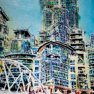 St George Wharf, Riverside Walk by Cathy Read 