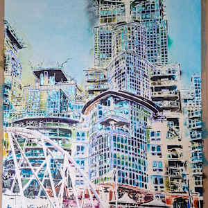 St George Wharf, Riverside Walk by Cathy Read 