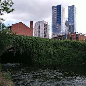 Bridgewater meets Rochdale Canal by Cathy Read 