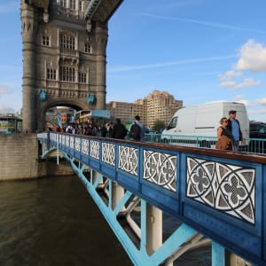 Crossing Tower Bridge by Cathy Read 