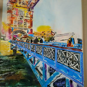 Crossing Tower Bridge by Cathy Read 