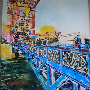 Crossing Tower Bridge by Cathy Read 