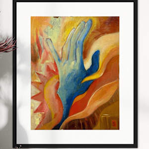 Blue hand (becoming) by Siméon Artamonov 