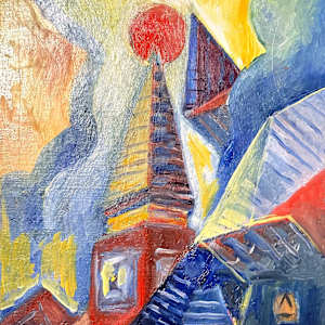 Red sun and Tower by Siméon Artamonov, Image 6.