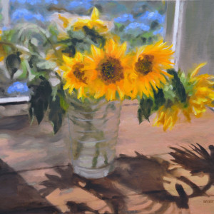 Drooping Sunflowers by Robert Patrick Coombs