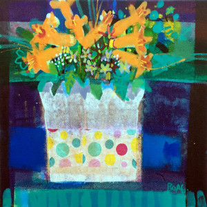 Polka dots and Lilies by francis boag