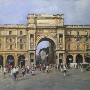 Piazza Repubblica, Florence, morning sun by Andrew Hird