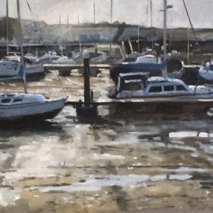 Ryde Harbour, low water, sunset by Andrew Hird, Image 1.