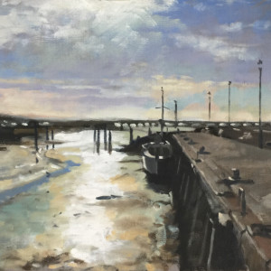 Ryde Harbour sea wall, evening sun by Andrew Hird, Image 1.