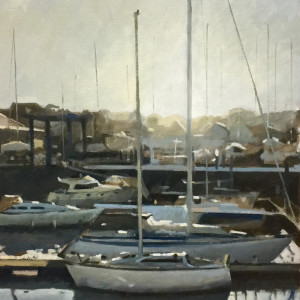 Cowes Yacht Haven, last light by Andrew Hird, Image 1.