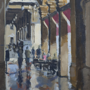 Piazza Repubblica arcades and cafés, Florence by Andrew Hird