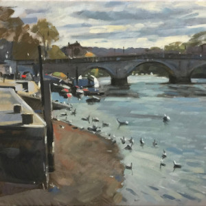 Richmond Bridge, January sun by Andrew Hird