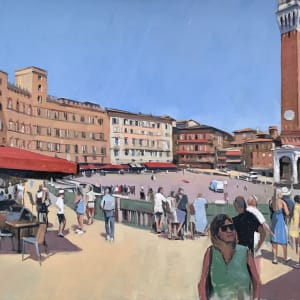 Palio preparations, Piazza del Campo, Siena by Andrew Hird