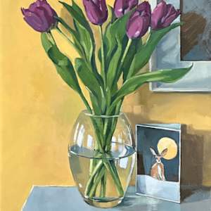 Purple tulips by Andrew Hird ARSMA, Image 1.