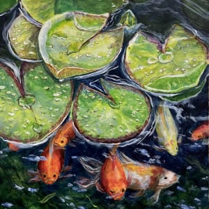 Backyard Pond by Helen Shideler