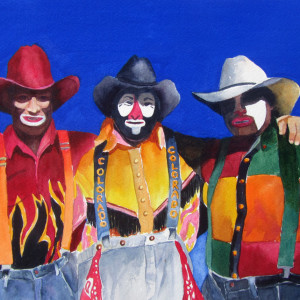 Three Clowns by Tanis Bula