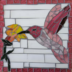 A Hummingbird Named Rosie by Andrea L Edmundson  Image: A Hummingbird Named Rosie-finished with gray grout