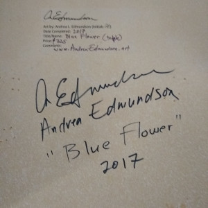 Blue Flower (table) by Andrea L Edmundson 