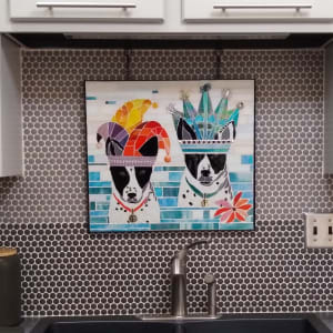 Funny Freckle and Princess Poppers by Andrea L Edmundson  Image: Funny Freckle and Princess Poppers-hung in kitchen 2