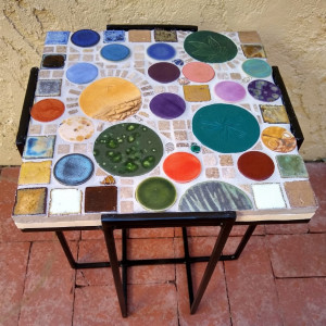 La Plaza Del Pueblo (small table) by Andrea L Edmundson 