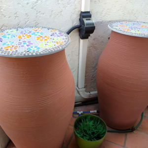 Rain Flowers (pair, barrel covers) 