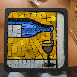 Wine Time by Andrea L Edmundson  Image: Wine Time - almost completed