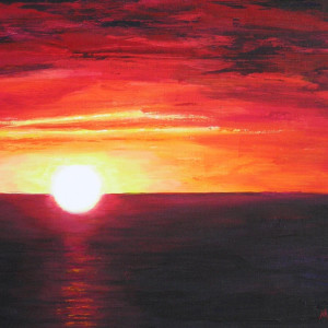 Crimson Sunrise by Merrie Taverna