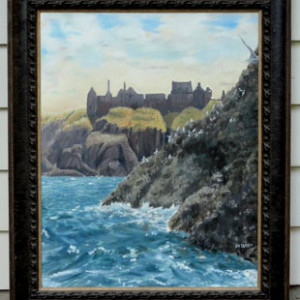 DUNNOTTAR FROM THE SEA by Jan Clizer 